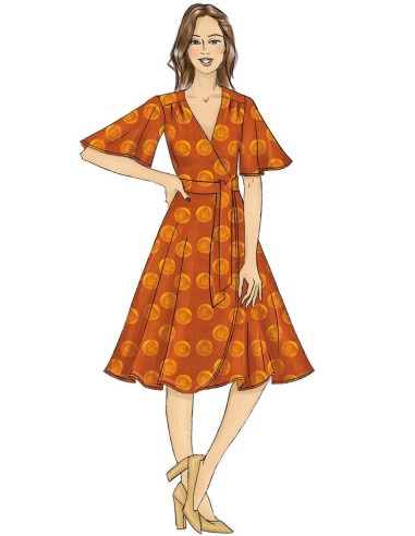 Molde de vestido e cinto - Butterick 6654