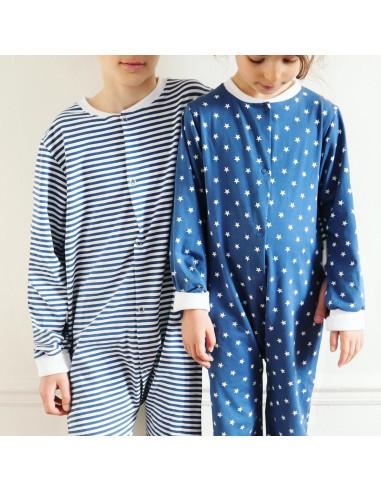 Padrão de pijama combinado unissex Gaby - Ikatee