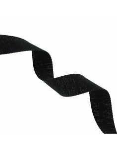 Alça de algodão para bolsa cintilante - Preto
