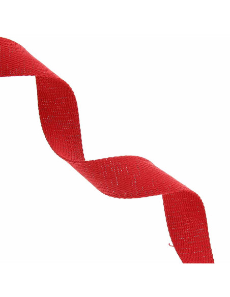 Alça de algodão cintilante para bolsa - Vermelho