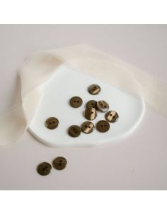 Bouton Shiny 2 trous - Kaki