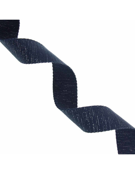 Alça de algodão para bolsa cintilante - Azul marinho