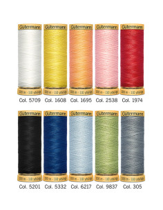 Conjunto de 10 linhas de costura de algodão Gütermann - Vivas 2