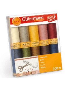 Conjunto de 10 linhas de costura de algodão Gütermann - Outono