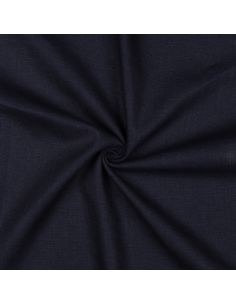 Tissu lin coton lavé - Bleu marine