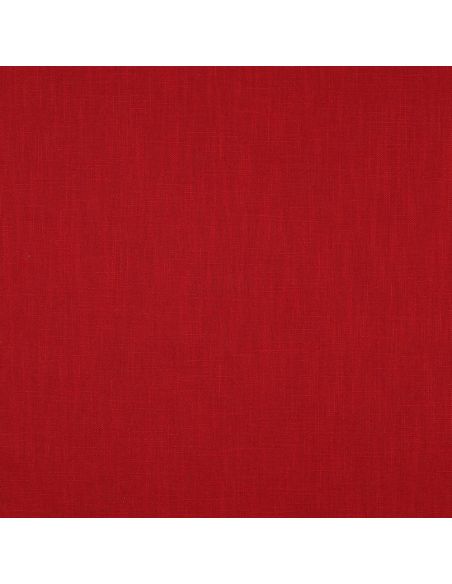 Tissu lin coton lavé - Rouge carmin