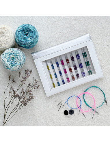 Conjunto de agulhas de tricô circulares KnitPro Deluxe SmartStix