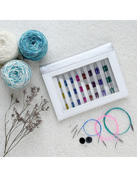 Conjunto de agulhas de tricô circulares KnitPro Deluxe SmartStix