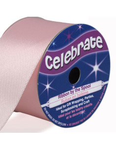 Fita de cetim Celebrate rosa - 38 mm x 4 metros