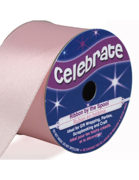 Fita de cetim Celebrate rosa - 38 mm x 4 metros