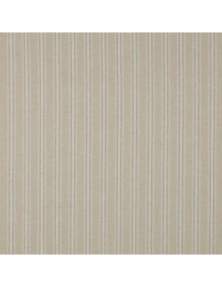 Tissu lin viscose lurex à rayures - Écru
