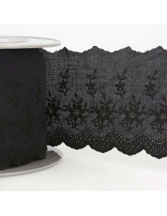 Bordado inglês Clémence 85 mm - Preto