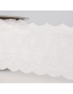 Bordado inglês Clémence 85 mm - Branco