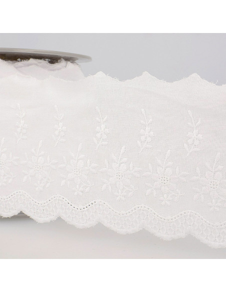 Bordado inglês Clémence 85 mm - Branco