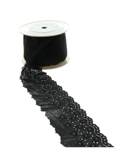 Bordado inglês Lise 76 mm - Preto