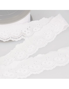 Bordado inglês Anaïs 45 mm - Branco