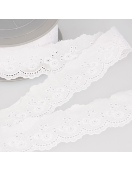 Bordado inglês Anaïs 45 mm - Branco