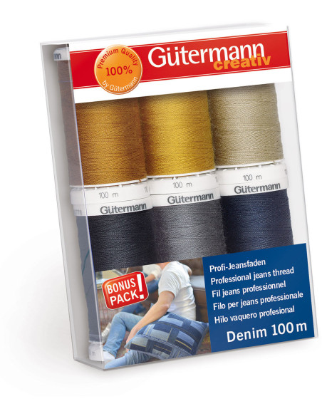 Conjunto de 6 linhas de costura Denim Gütermann