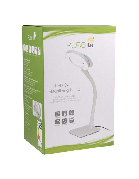 Lâmpada lupa de mesa LED Purelite