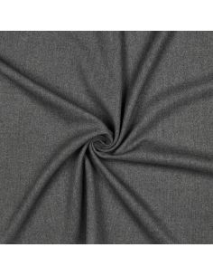 Tissu gabardine viscose brossée premium - Gris chiné moyen