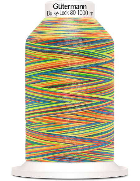 Cone de linha de espuma Gütermann Bulky-Lock Multicolour 1000 m