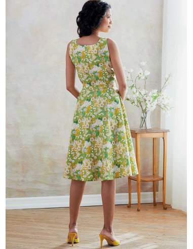 Molde de vestido, cinto e bolsa - Butterick 6674