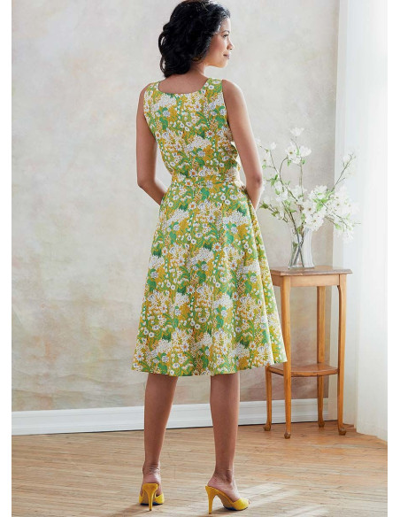 Molde de vestido, cinto e bolsa - Butterick 6674