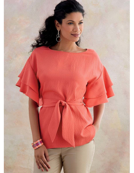 Molde de top e cinto - Butterick 6685