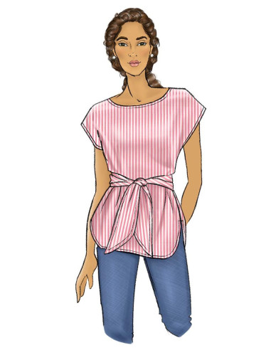 Molde de top e cinto - Butterick 6685