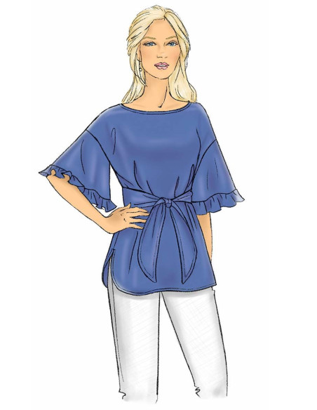 Molde de top e cinto - Butterick 6685