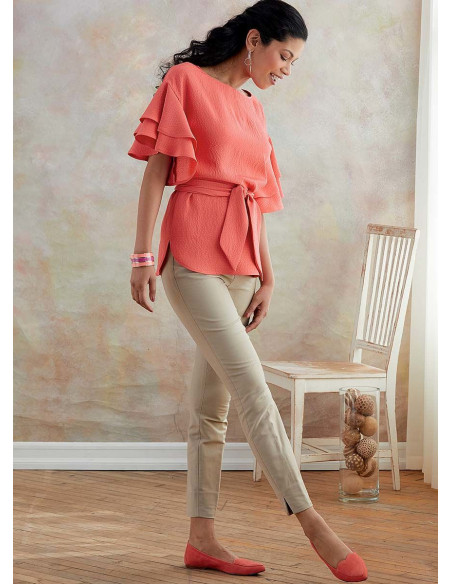 Molde de top e cinto - Butterick 6685