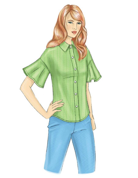 Molde de blusa - Butterick 6686