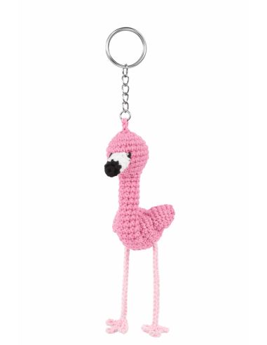 Kit mini porte-clés amigurumi Anchor - Flo le flamand rose