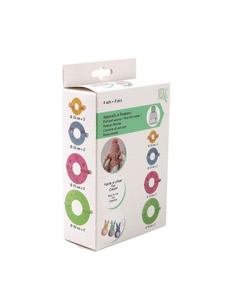 Conjunto de 4 aparelhos para pompons