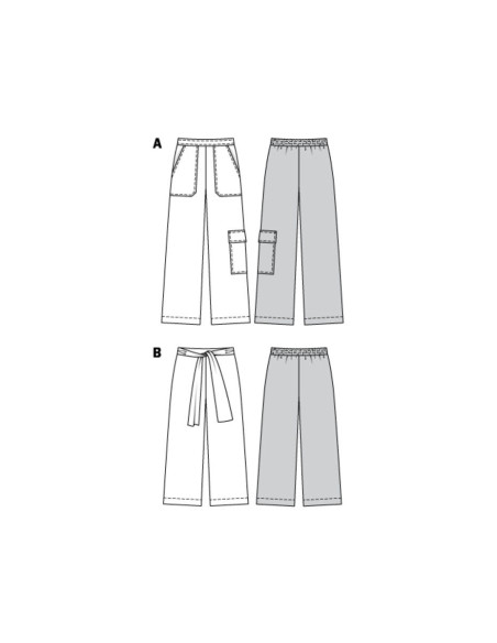 Molde de calça larga - Burda 6250