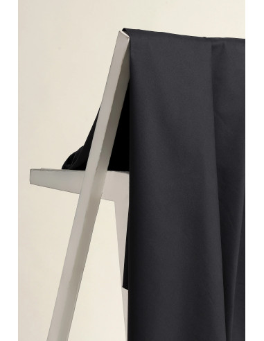 Tissu coton chino stretch Deep Charcoal - Atelier Brunette