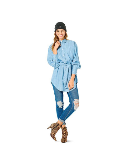 Molde de blusa e camisa - Burda 6263
