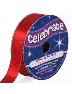 Fita de cetim Celebrate vermelha - 13 mm x 6 metros