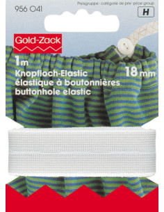 Elástico com casas de botão 18 mm