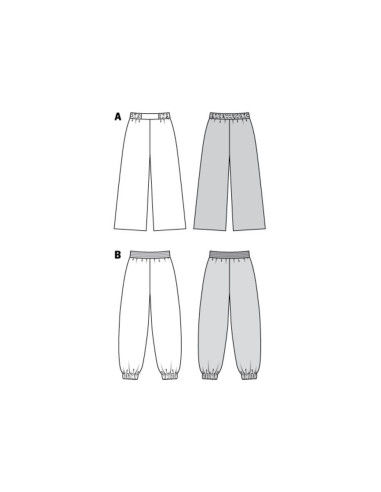 Molde de calça bufante - Burda 6283