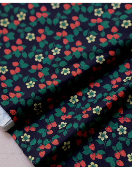 Tissu satin de coton Mara des bois - Lise Tailor