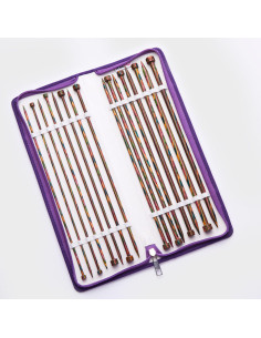 Conjunto de agulhas retas de madeira Symfonie KnitPro