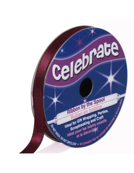 Fita de cetim Celebrate ameixa - 6 mm x 6 metros