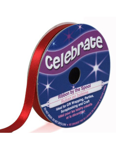Fita de cetim Celebrate vermelha - 6 mm x 6 metros
