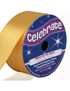 Fita de cetim Celebrate ouro - 25 mm x 4 metros