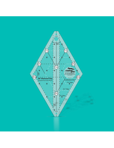Règle Non-Slip 60° Diamond Tiny Creative Grids