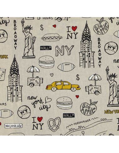 Toile de coton canvas premium - New-York