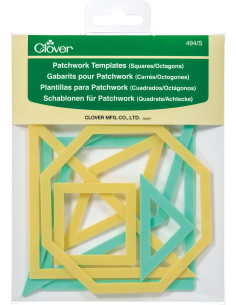 Gabaritos patchwork - Quadrado e octógono