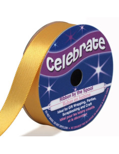 Fita de cetim Celebrate ouro - 13 mm x 6 metros