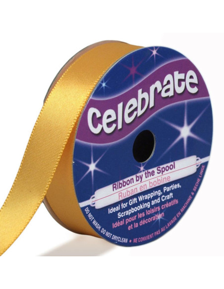 Fita de cetim Celebrate ouro - 13 mm x 6 metros
